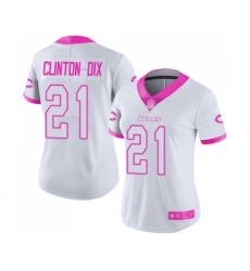 Women's Chicago Bears #21 Ha Clinton-Dix Limited White Pink Rush Fashion Football Jersey
