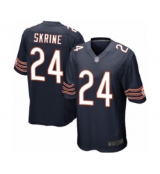 Men's Chicago Bears #24 Buster Skrine Game Navy Blue Team Color Football Jersey