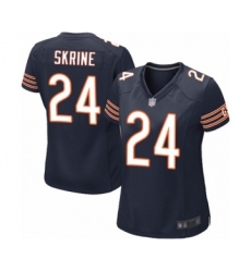 Women's Chicago Bears #24 Buster Skrine Game Navy Blue Team Color Football Jersey