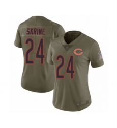 Women's Chicago Bears #24 Buster Skrine Limited Olive 2017 Salute to Service Football Jersey