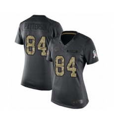 Women's Chicago Bears #84 Cordarrelle Patterson Limited Black 2016 Salute to Service Football Jersey