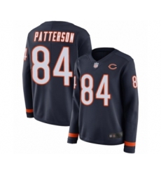 Women's Chicago Bears #84 Cordarrelle Patterson Limited Navy Blue Therma Long Sleeve Football Jersey