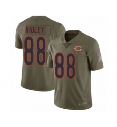 Men's Chicago Bears #88 Riley Ridley Limited Olive 2017 Salute to Service Football Jersey