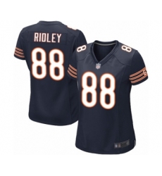 Women's Chicago Bears #88 Riley Ridley Game Navy Blue Team Color Football Jersey
