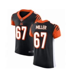 Men's Cincinnati Bengals #67 John Miller Black Team Color Vapor Untouchable Elite Player Football Jersey
