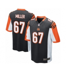 Men's Cincinnati Bengals #67 John Miller Game Black Team Color Football Jersey