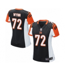 Women's Cincinnati Bengals #72 Kerry Wynn Game Black Team Color Football Jersey