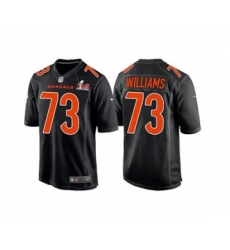 Men's Cincinnati Bengals #73 Jonah Williams 2022 Black Super Bowl LVI Game Stitched Jersey