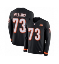 Men's Cincinnati Bengals #73 Jonah Williams Limited Black Therma Long Sleeve Football Jersey