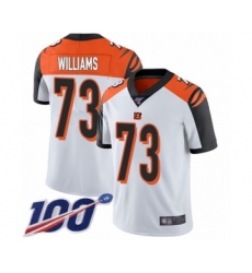 Men's Cincinnati Bengals #73 Jonah Williams White Vapor Untouchable Limited Player 100th Season Football Jersey