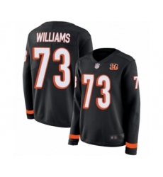 Women's Cincinnati Bengals #73 Jonah Williams Limited Black Therma Long Sleeve Football Jersey