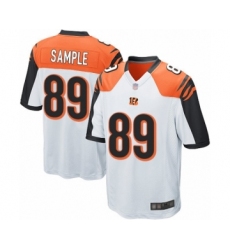 Men's Cincinnati Bengals #89 Drew Sample Game White Football Jersey