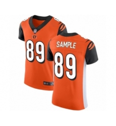 Men's Cincinnati Bengals #89 Drew Sample Orange Alternate Vapor Untouchable Elite Player Football Jersey