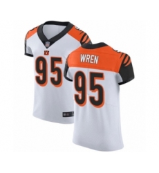 Men's Cincinnati Bengals #95 Renell Wren White Vapor Untouchable Elite Player Football Jersey