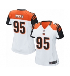 Women's Cincinnati Bengals #95 Renell Wren Game White Football Jersey