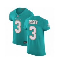 Men's Miami Dolphins #3 Josh Rosen Aqua Green Team Color Vapor Untouchable Elite Player Football Jersey