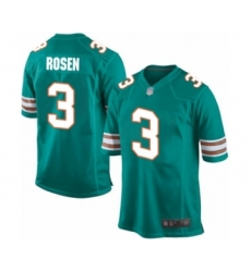 Men's Miami Dolphins #3 Josh Rosen Game Aqua Green Alternate Football Jersey
