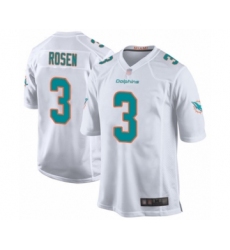 Men's Miami Dolphins #3 Josh Rosen Game White Football Jersey