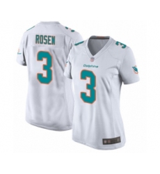 Women's Miami Dolphins #3 Josh Rosen Game White Football Jersey