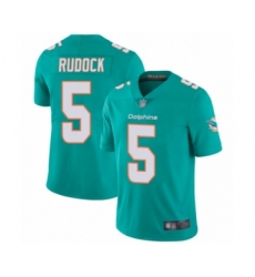 Youth Miami Dolphins #5 Jake Rudock Aqua Green Team Color Vapor Untouchable Limited Player Football Jersey