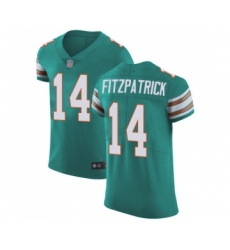 Men's Miami Dolphins #14 Ryan Fitzpatrick Aqua Green Alternate Vapor Untouchable Elite Player Football Jersey