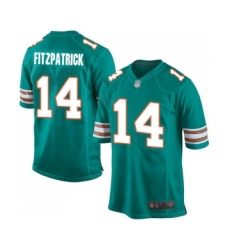 Men's Miami Dolphins #14 Ryan Fitzpatrick Game Aqua Green Alternate Football Jersey