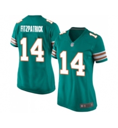 Women's Miami Dolphins #14 Ryan Fitzpatrick Game Aqua Green Alternate Football Jersey