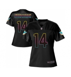 Women's Miami Dolphins #14 Ryan Fitzpatrick Game Black Fashion Football Jersey