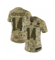 Women's Miami Dolphins #14 Ryan Fitzpatrick Limited Camo 2018 Salute to Service Football Jersey