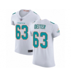 Men's Miami Dolphins #63 Michael Deiter White Vapor Untouchable Elite Player Football Jersey