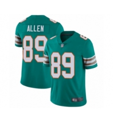 Men's Miami Dolphins #89 Dwayne Allen Aqua Green Alternate Vapor Untouchable Limited Player Football Jersey