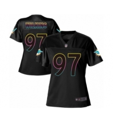 Women's Miami Dolphins #97 Christian Wilkins Game Black Fashion Football Jersey