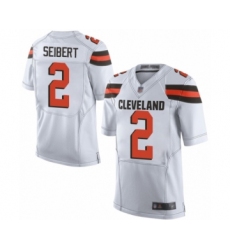 Men's Cleveland Browns #2 Austin Seibert Elite White Football Jersey