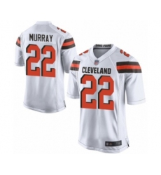 Men's Cleveland Browns #22 Eric Murray Game White Football Jersey