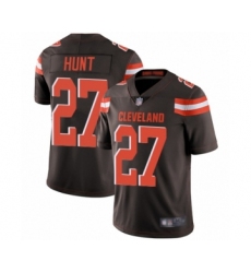 Youth Cleveland Browns #27 Kareem Hunt Brown Team Color Vapor Untouchable Limited Player Football Jersey