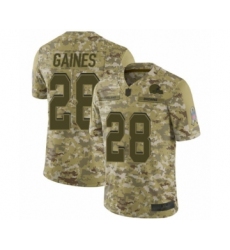 Youth Cleveland Browns #28 Phillip Gaines Limited Camo 2018 Salute to Service Football Jersey