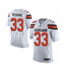 Men's Cleveland Browns #33 Sheldrick Redwine Elite White Football Jersey
