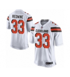 Men's Cleveland Browns #33 Sheldrick Redwine Game White Football Jersey