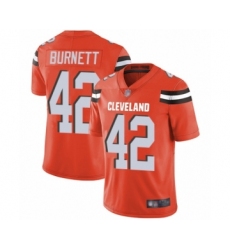 Men's Cleveland Browns #42 Morgan Burnett Orange Alternate Vapor Untouchable Limited Player Football Jersey