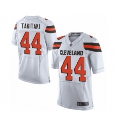 Men's Cleveland Browns #44 Sione Takitaki Elite White Football Jersey