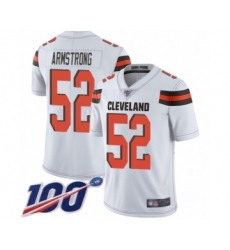Men's Cleveland Browns #52 Ray-Ray Armstrong White Vapor Untouchable Limited Player 100th Season Football Jersey