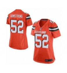 Women's Cleveland Browns #52 Ray-Ray Armstrong Game Orange Alternate Football Jersey