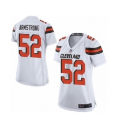 Women's Cleveland Browns #52 Ray-Ray Armstrong Game White Football Jersey