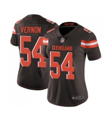Women's Cleveland Browns #54 Olivier Vernon Brown Team Color Vapor Untouchable Limited Player Football Jersey
