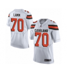 Men's Cleveland Browns #70 Kendall Lamm Elite White Football Jersey
