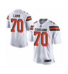 Men's Cleveland Browns #70 Kendall Lamm Game White Football Jersey