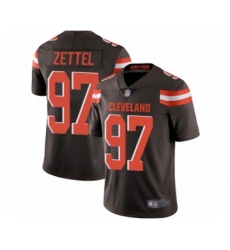 Men's Cleveland Browns #97 Anthony Zettel Brown Team Color Vapor Untouchable Limited Player Football Jersey