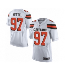 Men's Cleveland Browns #97 Anthony Zettel Elite White Football Jersey