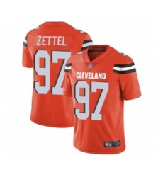 Men's Cleveland Browns #97 Anthony Zettel Orange Alternate Vapor Untouchable Limited Player Football Jersey