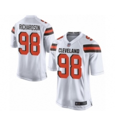 Men's Cleveland Browns #98 Sheldon Richardson Game White Football Jersey